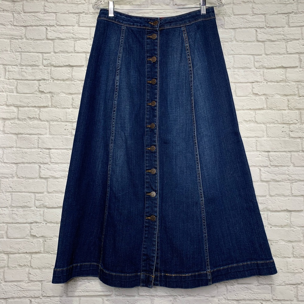 Cello Denim JeansSkirt Button Down Size M